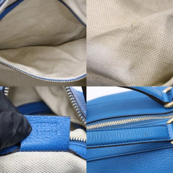 Gucci Calfskin Soho Boston Bag - Riviera Blue - Picture 14 of 15